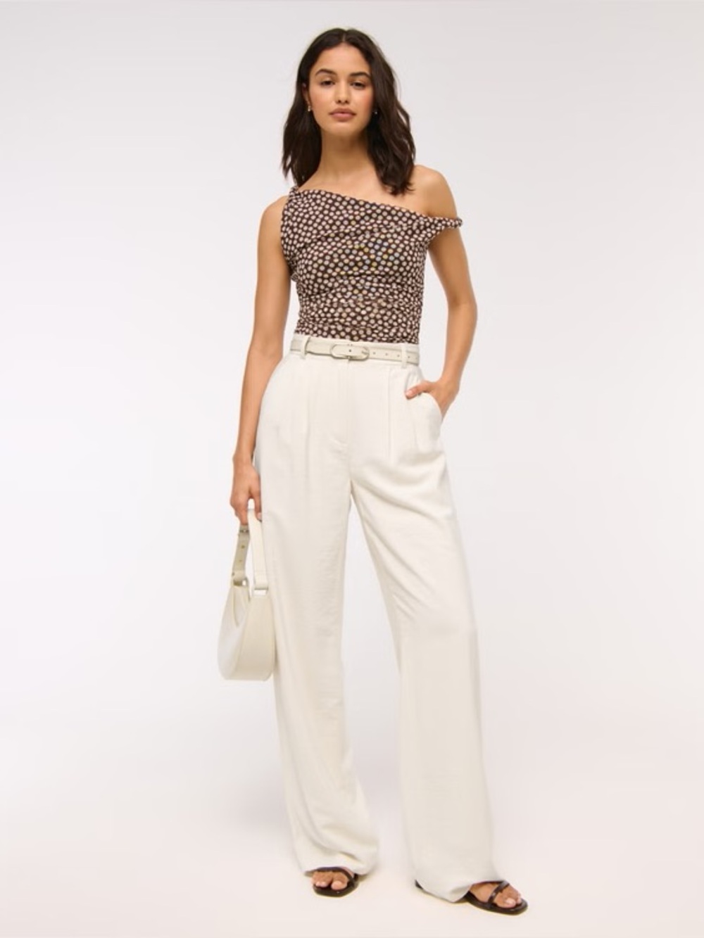Abercrombie & Fitch Sloane Crepe Tailored Wide Leg Pant Size 31/12 R